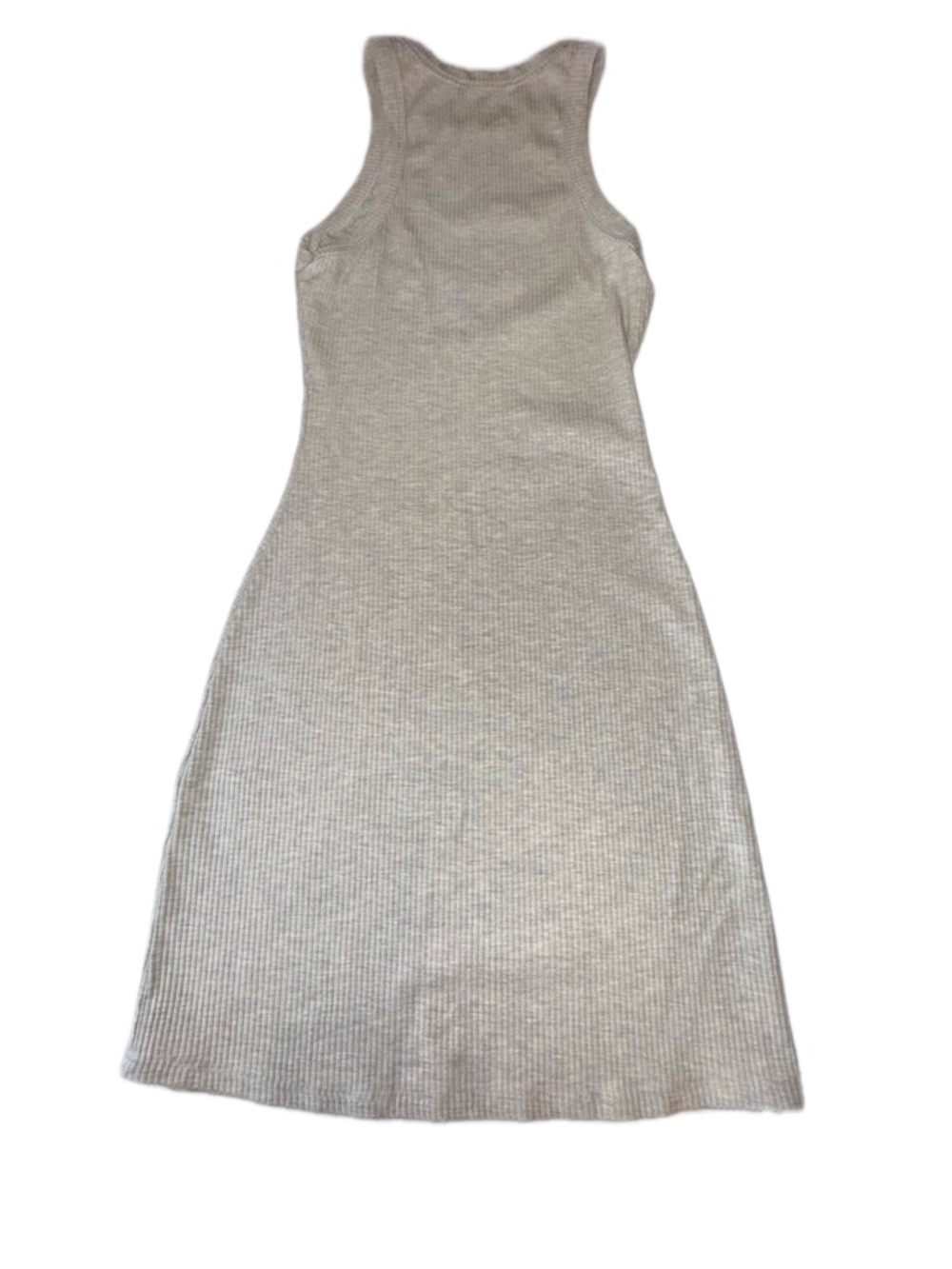 Reformation Oatmeal Ribbed Knit Tank Dress Tencel Lyocell Bodycon Midi XS - Picture 3 of 7